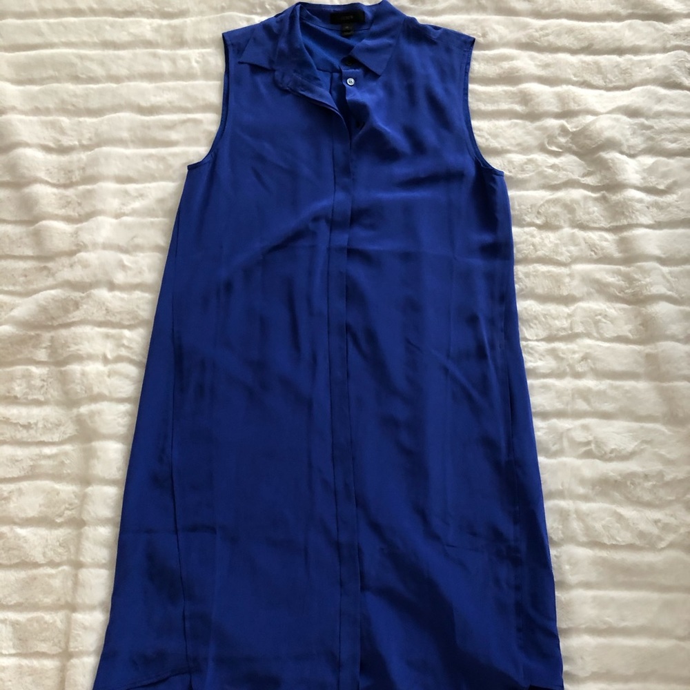 Blue midi jcrew dress